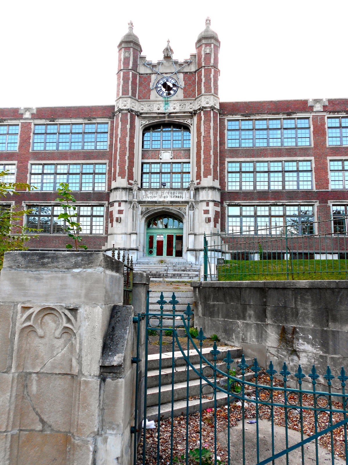 Historic North Scranton Junior High School building in Scranton, Pennsylvania